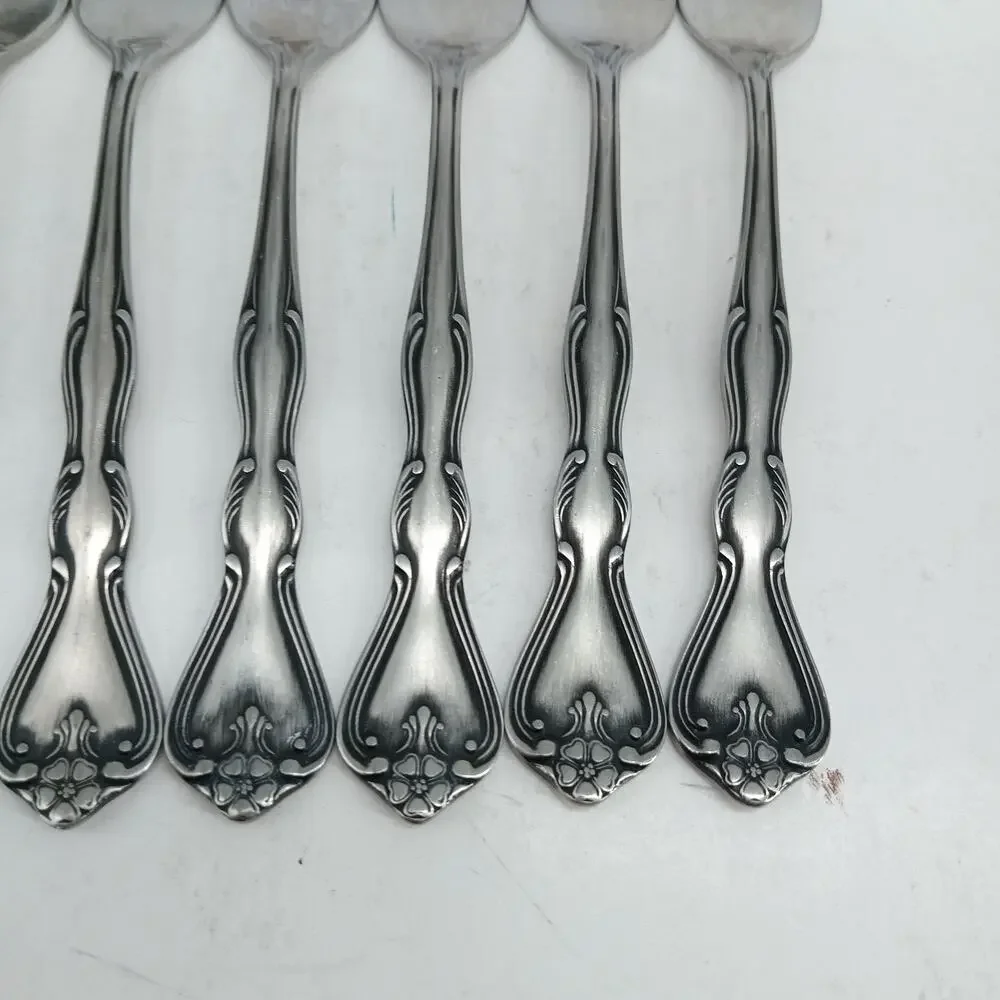 7X SF Vtg Noritake 18-8 Stainless Japan Sylvia Flatware Salad Forks Silverware